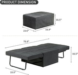 Convertible Sofa Bed,4-in-1 Multi-Functional Futon Chair Bed, Folding & No Installation Sofa Couch with Adjustable Backrest