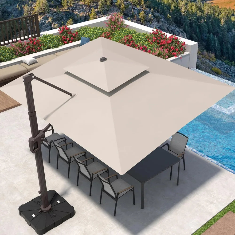 Cantilever Patio Umbrella with 360° Rotation