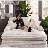 Vacuum Compression Thick Strip Large Sofa Bed