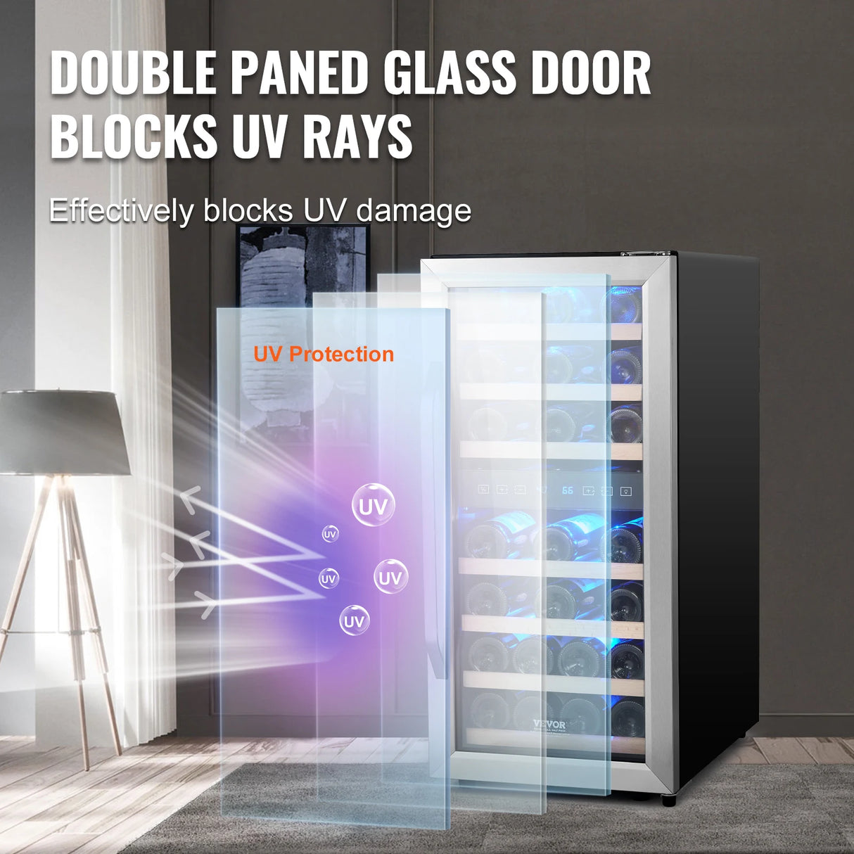 Wine Cooler Dual Zone Temperature