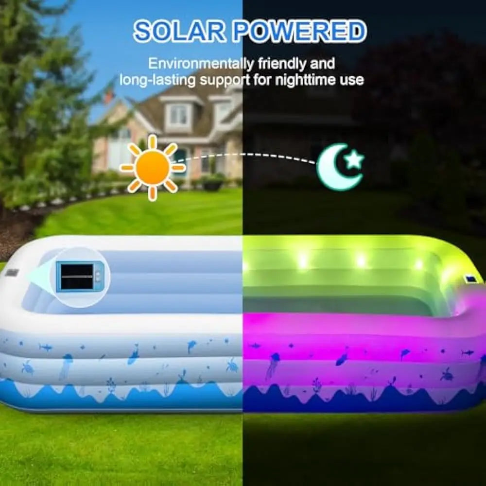Large Inflatable Pool With Lights