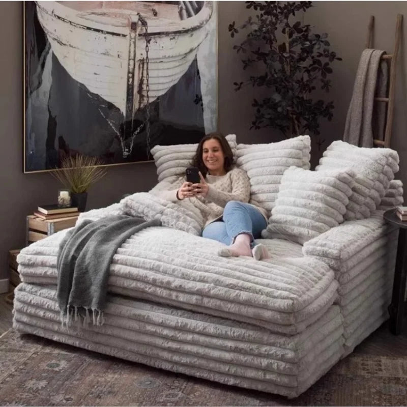 Vacuum Compression Thick Strip Large Sofa Bed