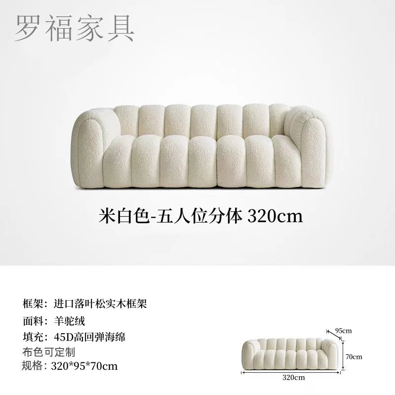 Elegant Puff Living Room Sofa