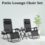 Sun Lounger Set with Table
