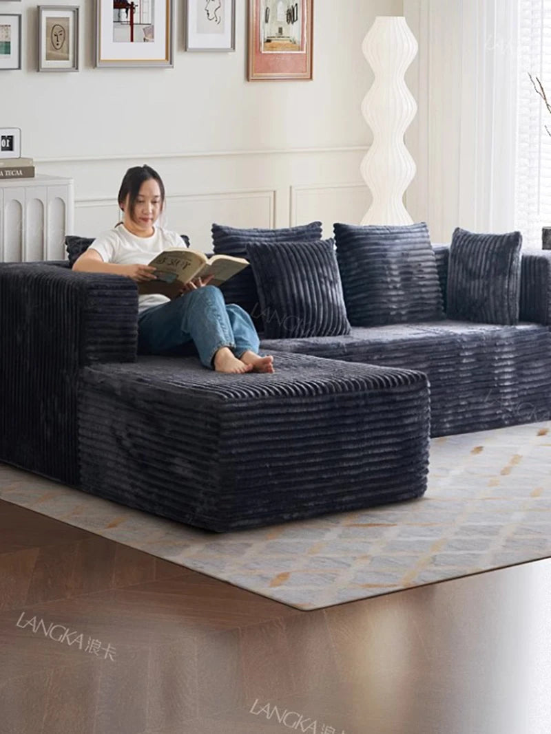 Vacuum Compression Light Luxury Style Multi-Person Sofa