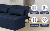 Convertible Sofa Bed,4-in-1 Multi-Functional Futon Chair Bed, Folding & No Installation Sofa Couch with Adjustable Backrest