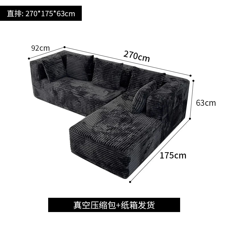 Vacuum Compression Light Luxury Style Multi-Person Sofa