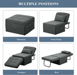 Convertible Sofa Bed,4-in-1 Multi-Functional Futon Chair Bed, Folding & No Installation Sofa Couch with Adjustable Backrest