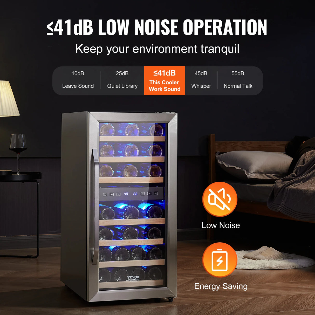 Wine Cooler Dual Zone Temperature