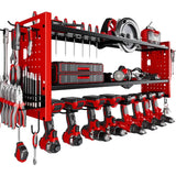 Red Tool Organizer Wall Mount Storage Rack