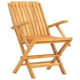 Natural Teak Solid Wood Foldable Garden Dining Set