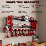 Red Tool Organizer Wall Mount Storage Rack