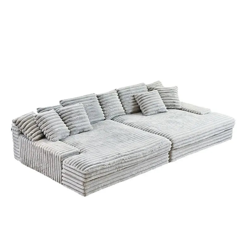 Thick Striped Cloud Vacuum Compression Lazy Sofa