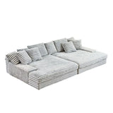 Thick Striped Cloud Vacuum Compression Lazy Sofa