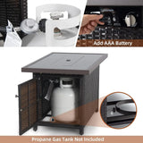 Propane Fire Pits with Glass Wind Guard