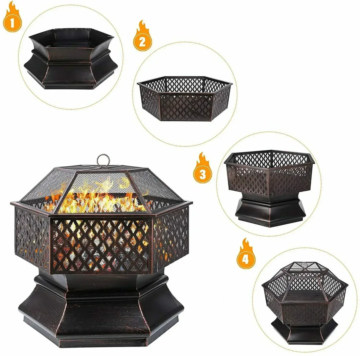Outdoor Steel Brazier 26/28/30