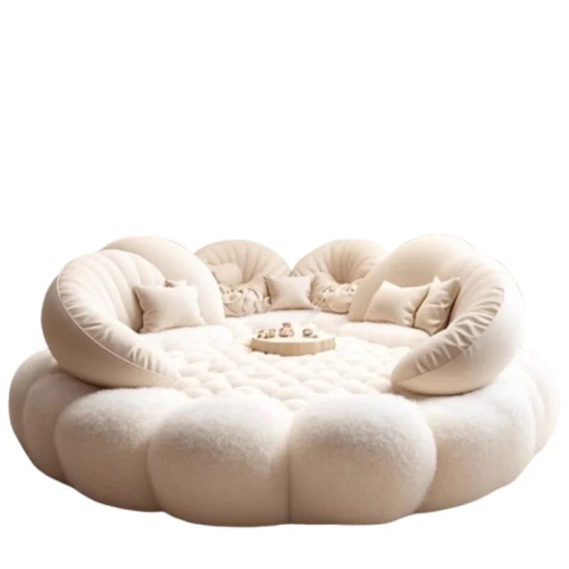 Round Aesthetics Soft Bed Frame