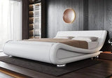 Low Profile Queen Size Bed Frame with Ergonomic & Adjustable Headboard