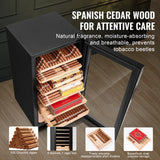 Spanish Cedar Wood Electric Cigar Humidor 82L