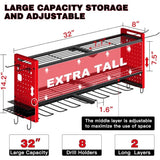 Red Tool Organizer Wall Mount Storage Rack
