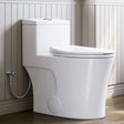 HOROW T0338WM Matte White One-Piece Toilet with Chair Height Seat