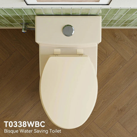 HOROW T0338WBC Biscuit Color One-Piece ADA Toilet