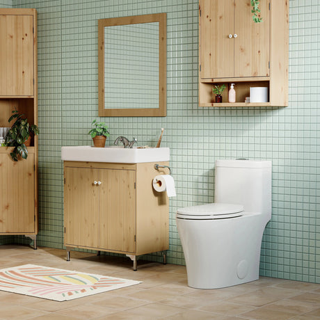HOROW T0351W 12" Rough-In Elongated Toilet with Chrome Dual Flush