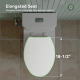 HOROW T0351W 12" Rough-In Elongated Toilet with Chrome Dual Flush