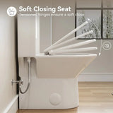 T0355W One Piece Toilet with ADA and Comfort Chair Seat for 12 Inch Rough In