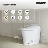 High Quality HOROW T10 Tankless Smart Toilet with Dual Flush and Cold Wash
