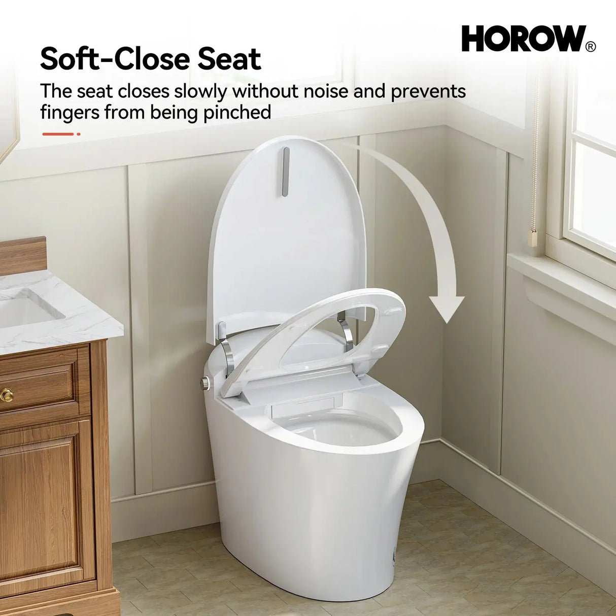 High Quality HOROW T10 Tankless Smart Toilet with Dual Flush and Cold Wash