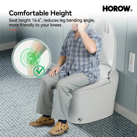 The Most Popular HOROW T16 Tankless Smart Toilet with Auto & Power Outage Flush