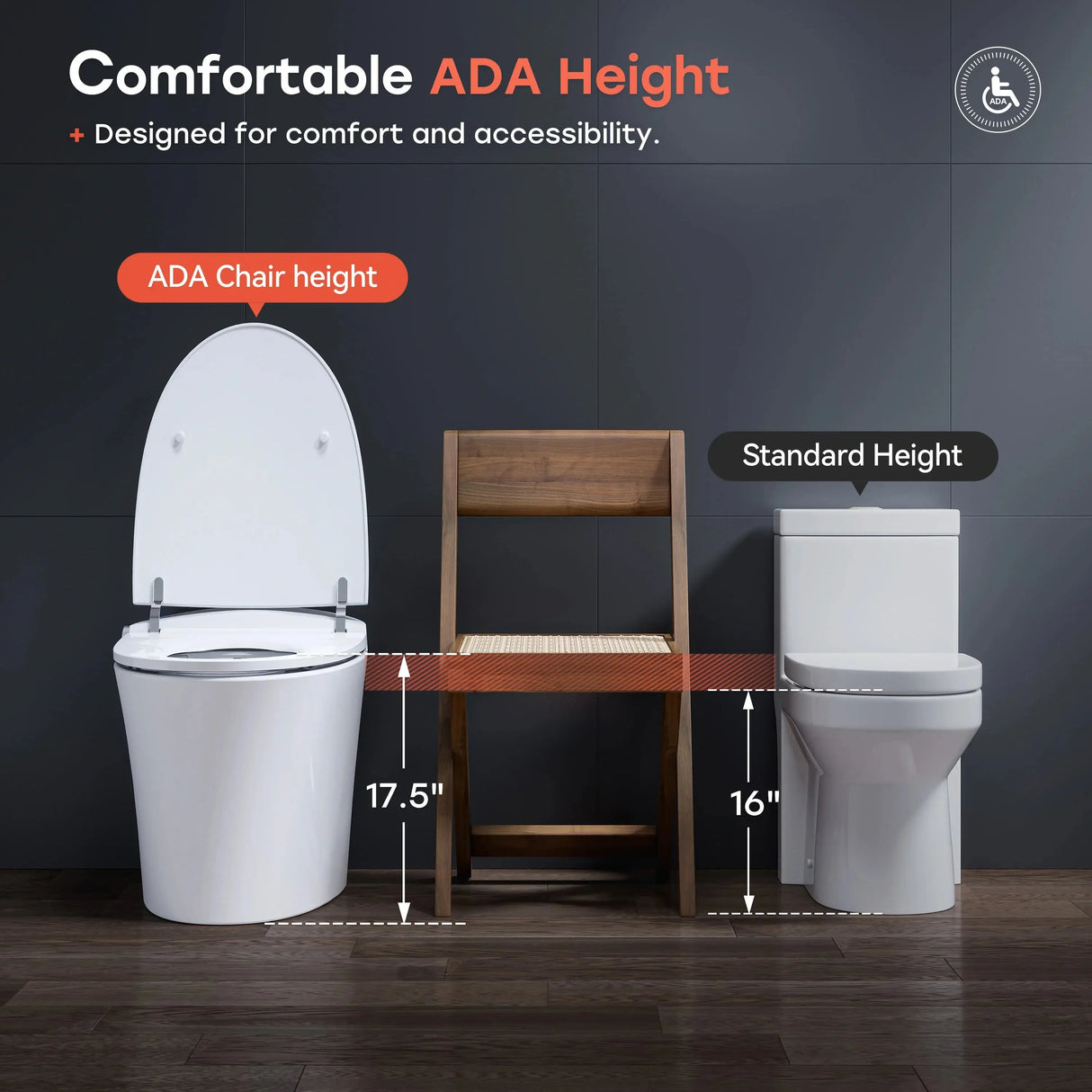 Wholesale HOROW T33 Smart Toilet with Built-In Bidet & ADA Compliance