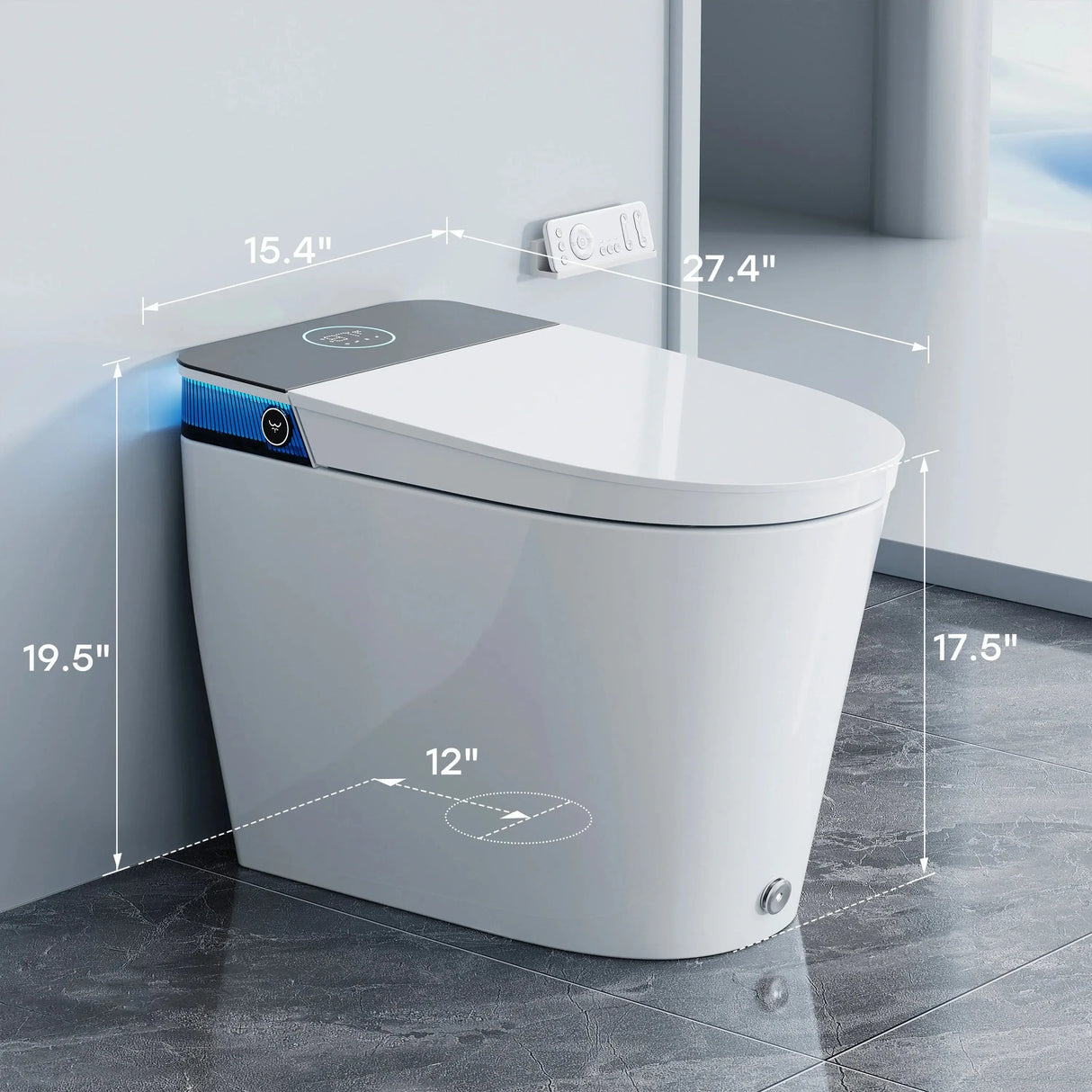 Manufacturer HOROW T38P Smart Toilet With ADA & Dual Flush