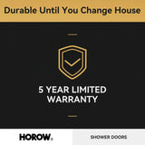 Brushed Gold Shower Door with Sliding Frameless and Glass Model TE6076-SG