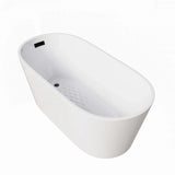 HOROW 59 Inch Deep soaking Tub Acrylic Freestanding Tub Model TU59-MB