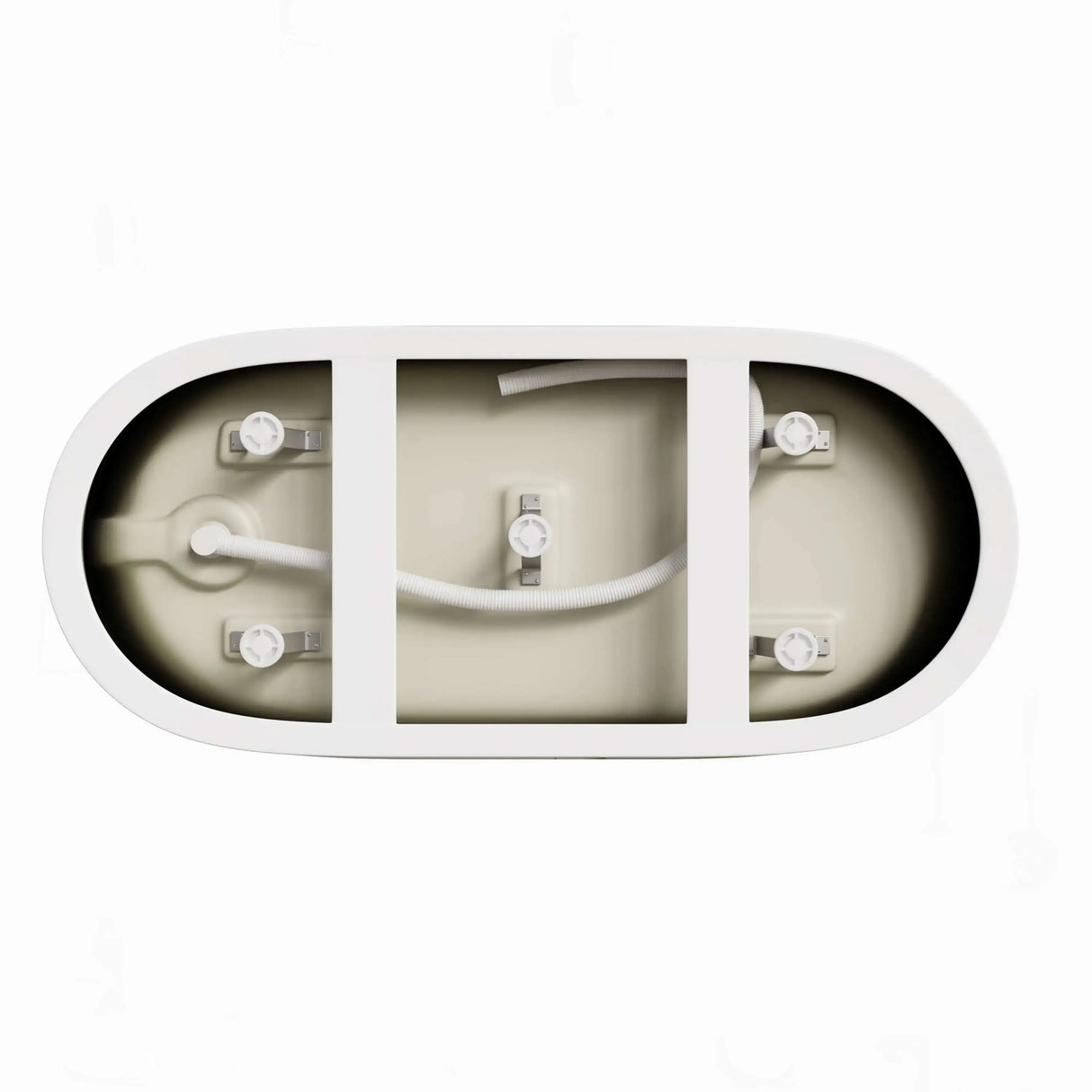 HOROW 59 Inch Deep soaking Tub Acrylic Freestanding Tub Model TU59-MB