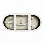 HOROW 59 Inch Deep soaking Tub Acrylic Freestanding Tub Model TU59-MB