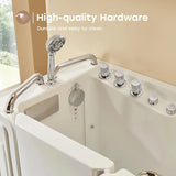 HOROW WT52-LE Walk-In Bathtub with Massage & Shower – Safe Soaking Tub for Seniors