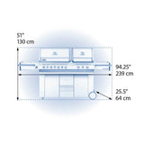 Classic Prestige® PRO 825 RSBI with Power Side Burner, Infrared Rear & Bottom Burners