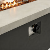 Outdoor 60-Inch Rectangular Dark Grey Concrete Fire Pit Table