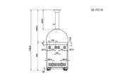 Black Gas Grill Four Burners - Stainless Steel Outdoor Kitchen