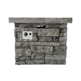 Alora 30-Inch Modern Outdoor 40K BTU Steel Frame Propane Fire Table With Lava Rocks (SAK12756)
