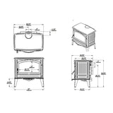 Amantii Lynwood Wood Burning Cast Iron Stove Fireplace [LYNWOOD-W76]