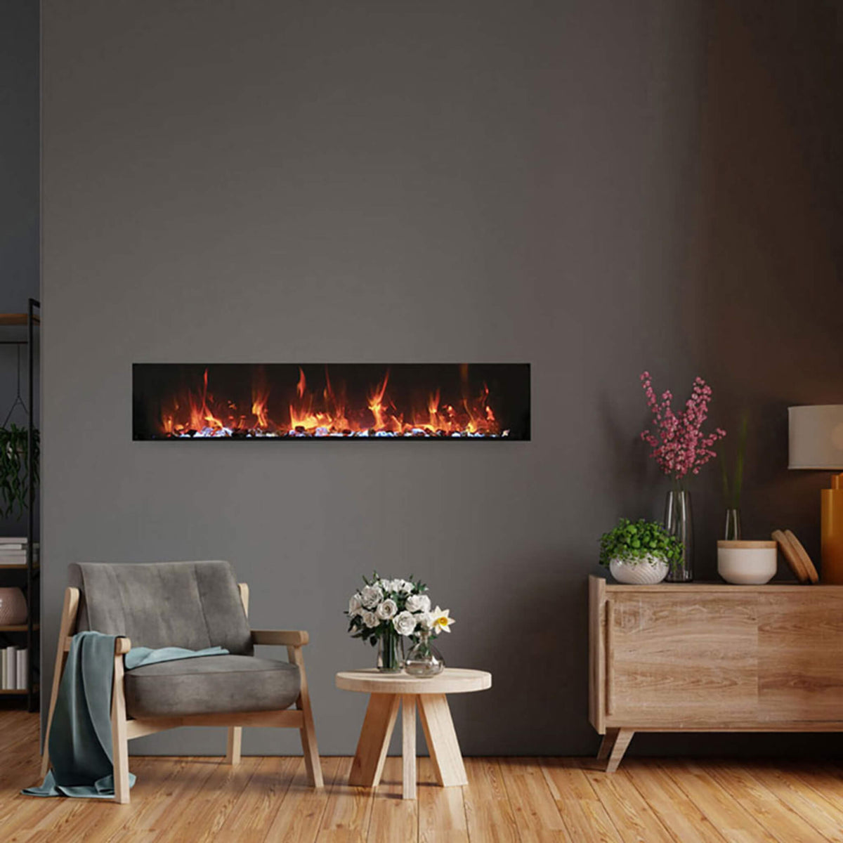 Amantii Panorama BI Extra Slim 60-Inch Smart Electric Fireplace [BI-60-XTRASLIM]