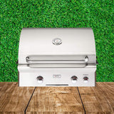 American Outdoor Grill 24NBL L-Series 2-Burner Built-In Natural Gas Grill W/ Rotisserie Kit, 24" [24NBL]