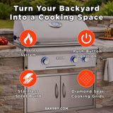 American Outdoor Grill 24NBT T-Series 2-Burner Built-In Natural Gas Grill W/ Rotisserie Kit, 24" [24NBT]