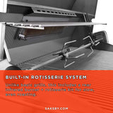 American Outdoor Grill 24NBT T-Series 2-Burner Built-In Natural Gas Grill W/ Rotisserie Kit, 24" [24NBT]