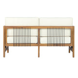 4-Piece Acacia Wood Outdoor Patio Sofa Set