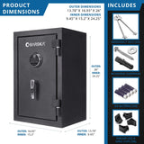 Barska 2.02 CF Heavy-Duty Fire Resistant Safe With Biometric Keypad (SAK29487)